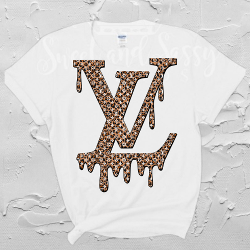 Lv drip leopard tshirt – Sweetandsassytrends